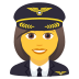 👩‍✈️ woman pilot display on JoyPixels